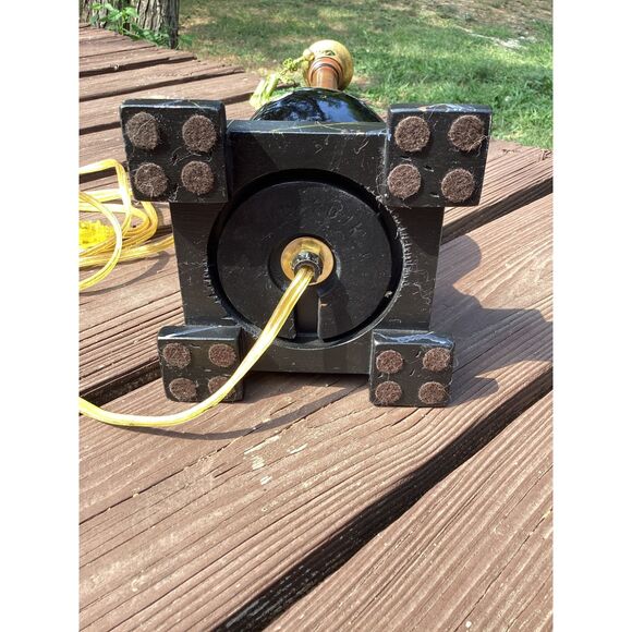 Raymond Waites Tyndale 24in Burlwood-Look Drip-Glaze‎ Urn Lamp, Works - Picture 7 of 10